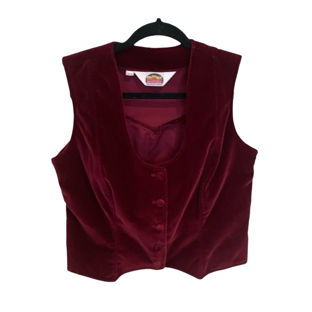 Vintage velvet western style vest size small